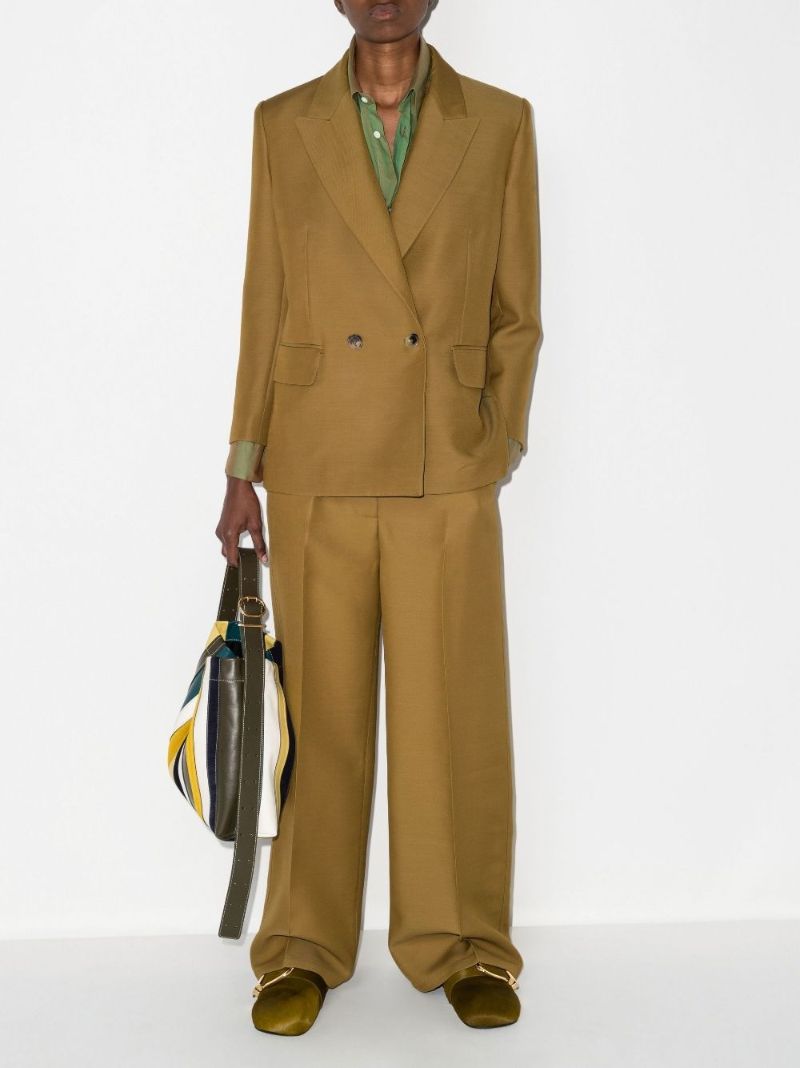 Green the Mayley Double-breasted Blazer