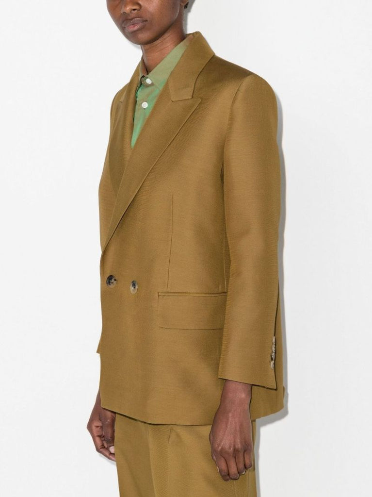 Green the Mayley Double-breasted Blazer