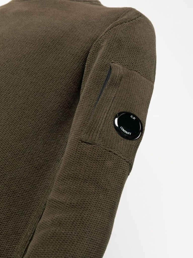 Green Crew Neck Cotton Sweater