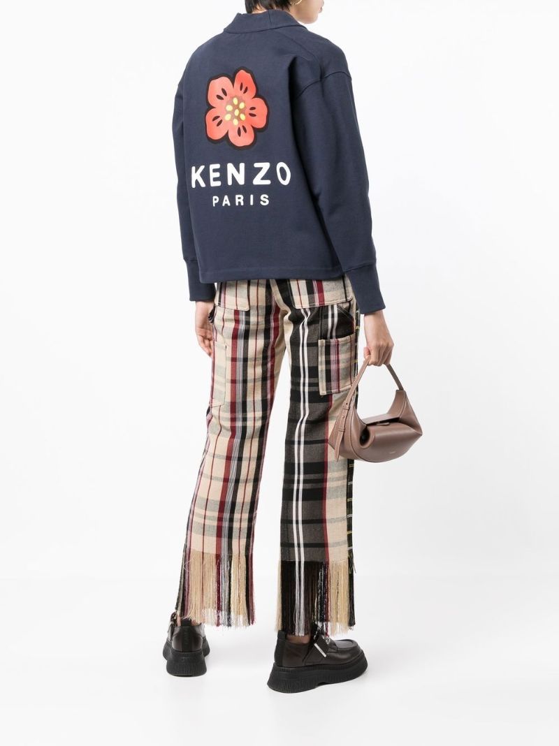 Blue Boke Flower Cotton Cardigan