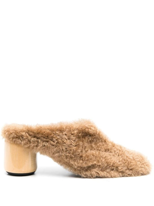 Neutral 80 Shearling Mules