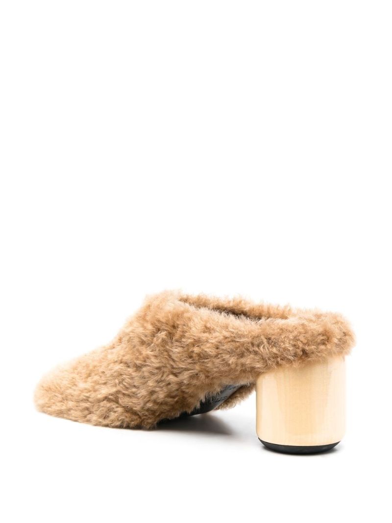 Neutral 80 Shearling Mules