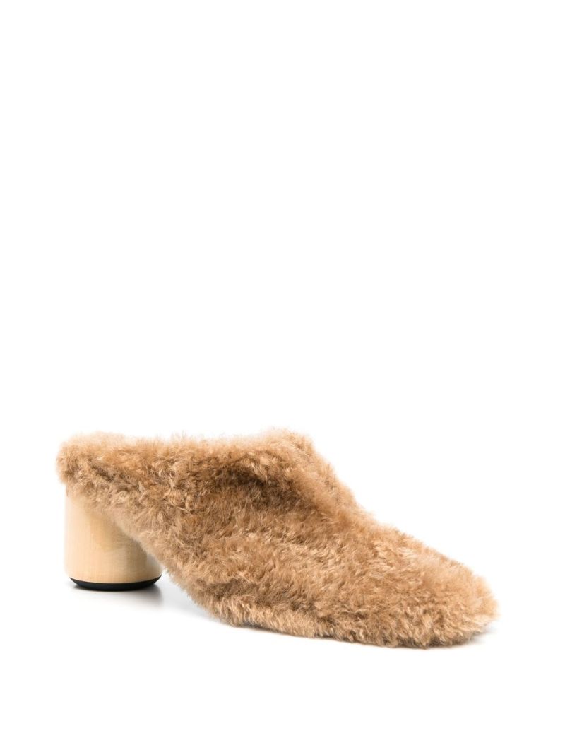 Neutral 80 Shearling Mules