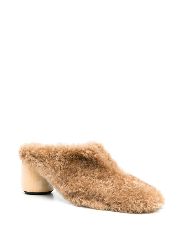 Neutral 80 Shearling Mules