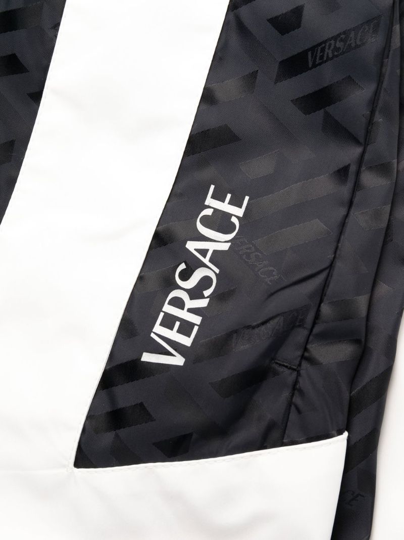Black Monogram Logo Printed Track Pants