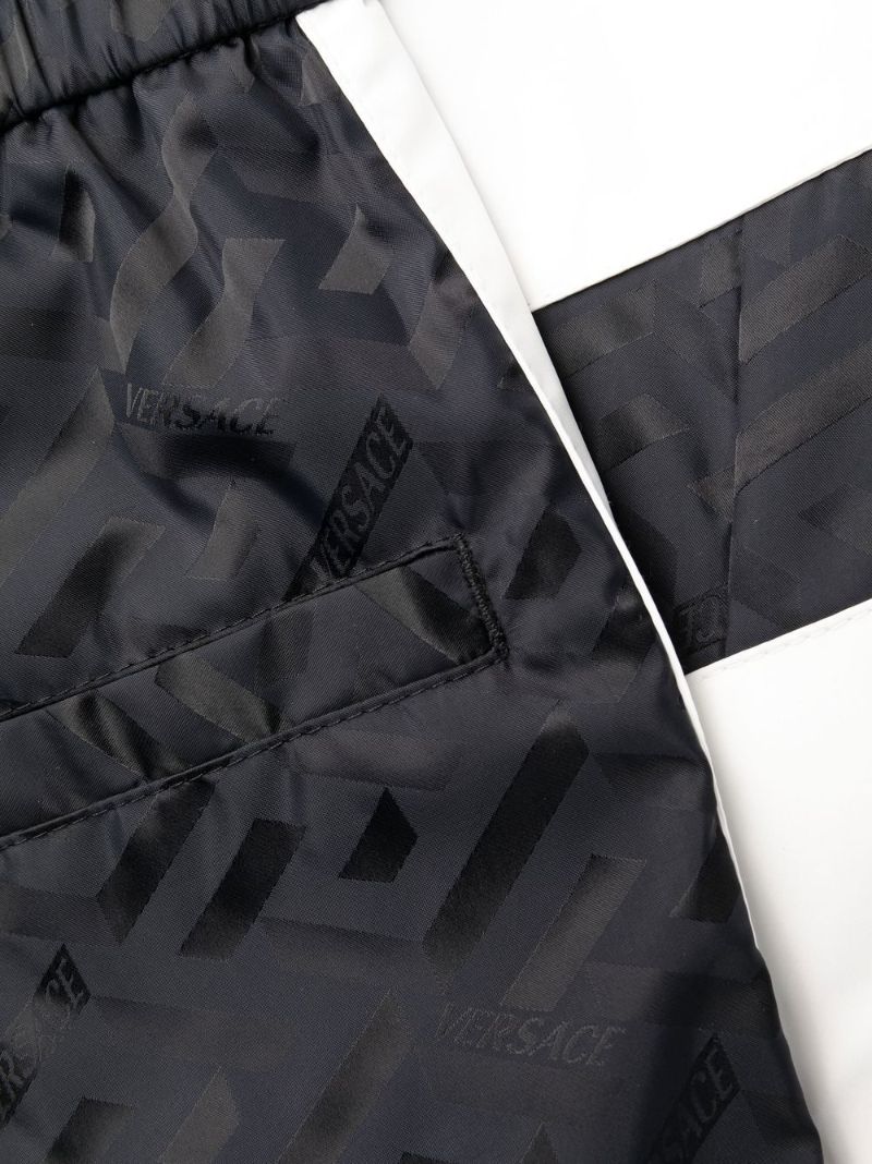 Black Monogram Logo Printed Track Pants