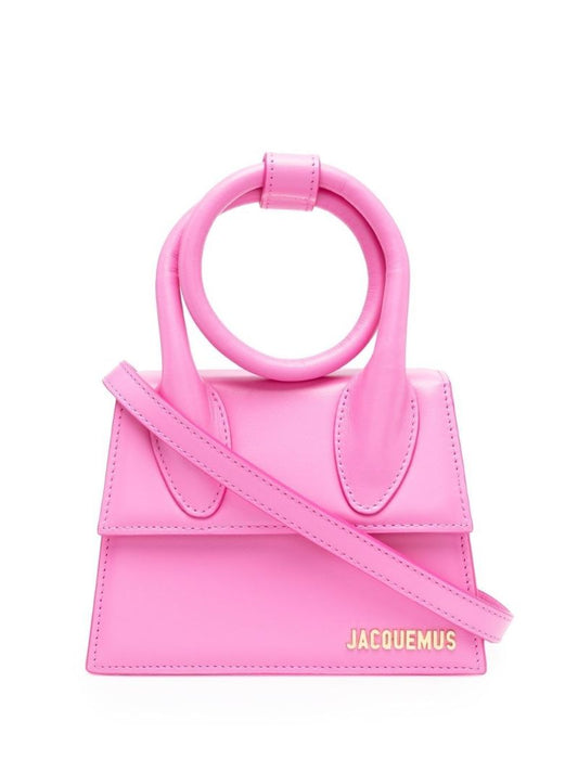 Pink Le Chiquito Noeud Leather Top Handle Bag