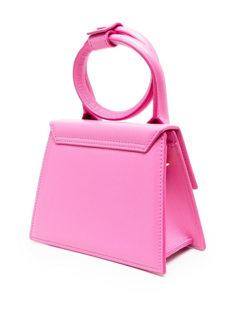 Pink Le Chiquito Noeud Leather Top Handle Bag
