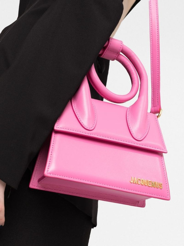 Pink Le Chiquito Noeud Leather Top Handle Bag