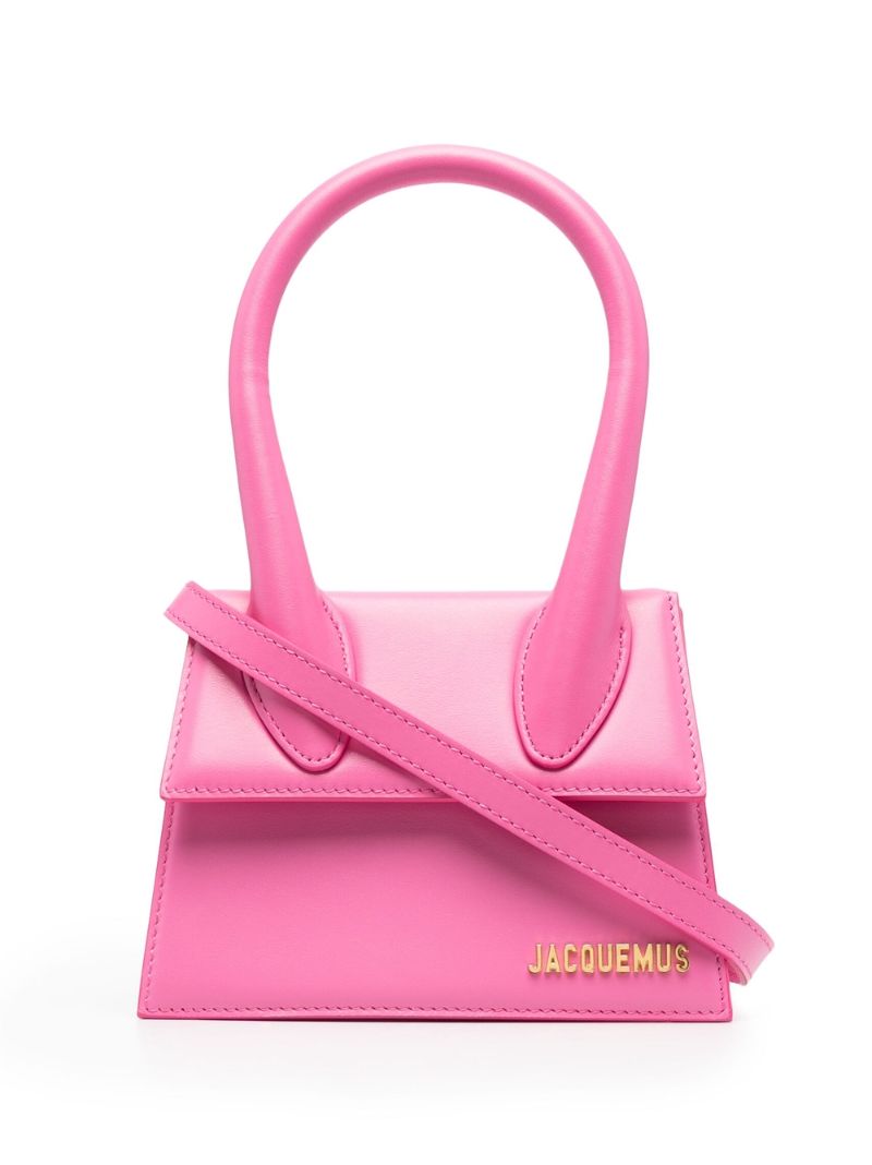 Pink Le Chiquito Moyen Leather Top Handle Bag