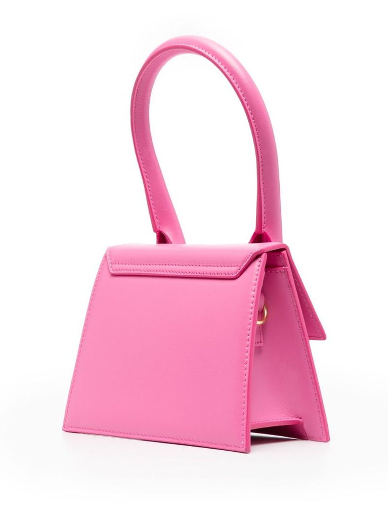 Pink Le Chiquito Moyen Leather Top Handle Bag