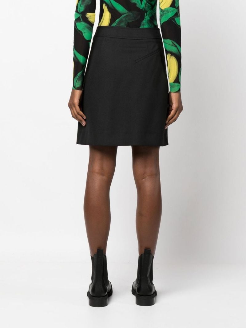 Black Asymmetric Mini Skirt