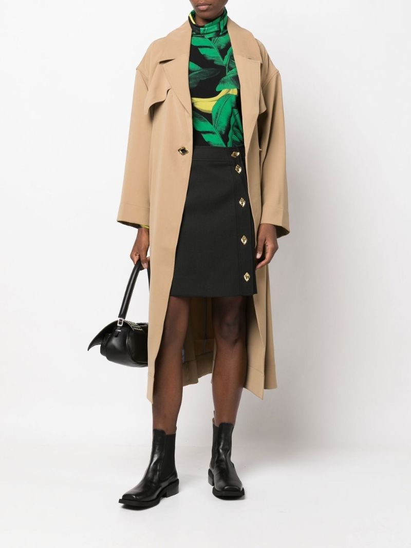 Black Asymmetric Mini Skirt