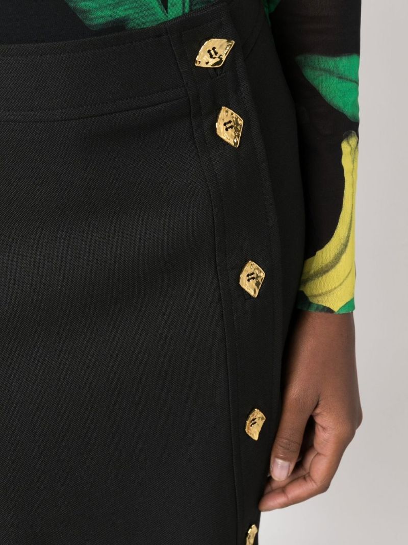 Black Asymmetric Mini Skirt