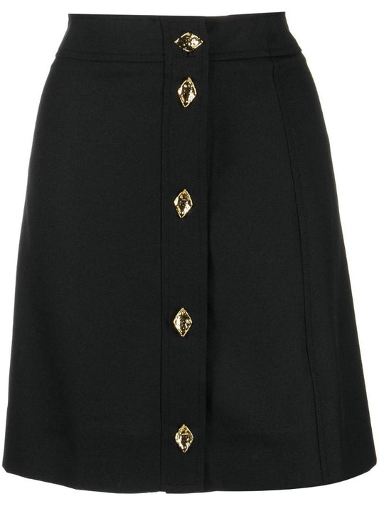Black Asymmetric Mini Skirt