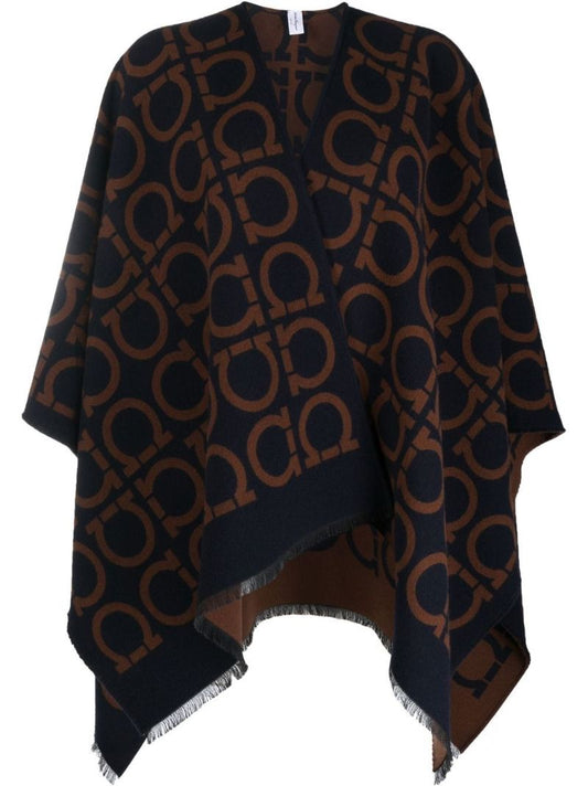 Blue Gancini Print Cape