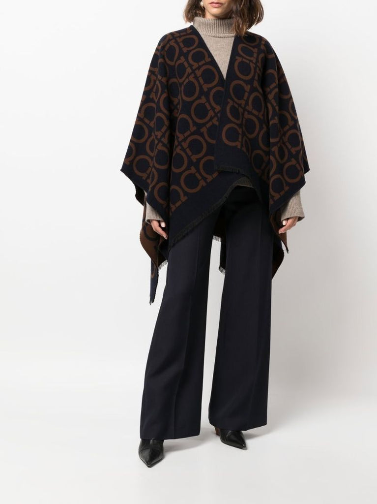 Blue Gancini Print Cape