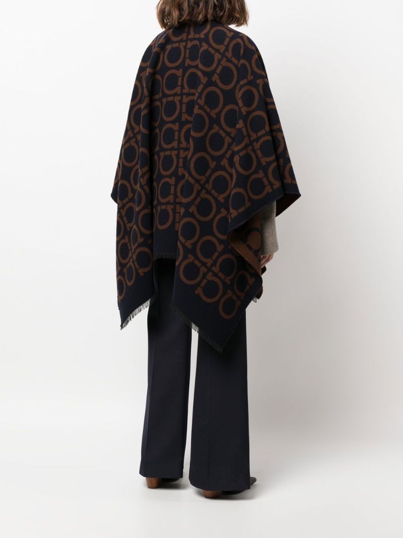 Blue Gancini Print Cape