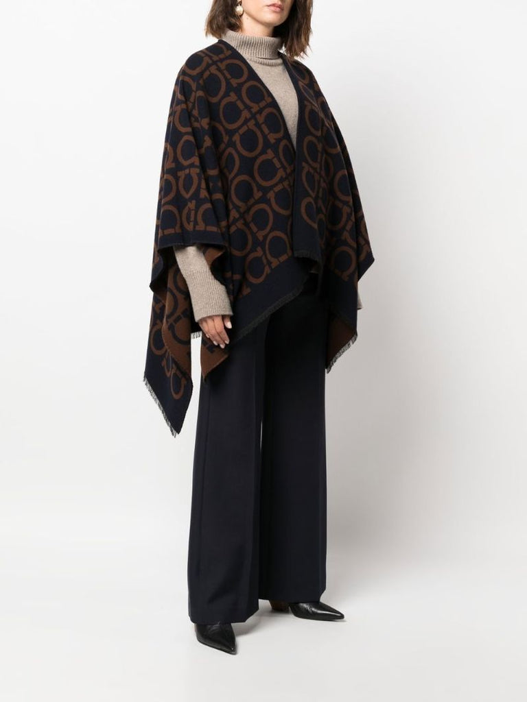 Blue Gancini Print Cape
