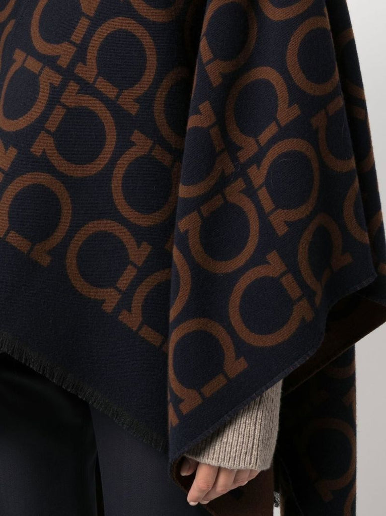 Blue Gancini Print Cape