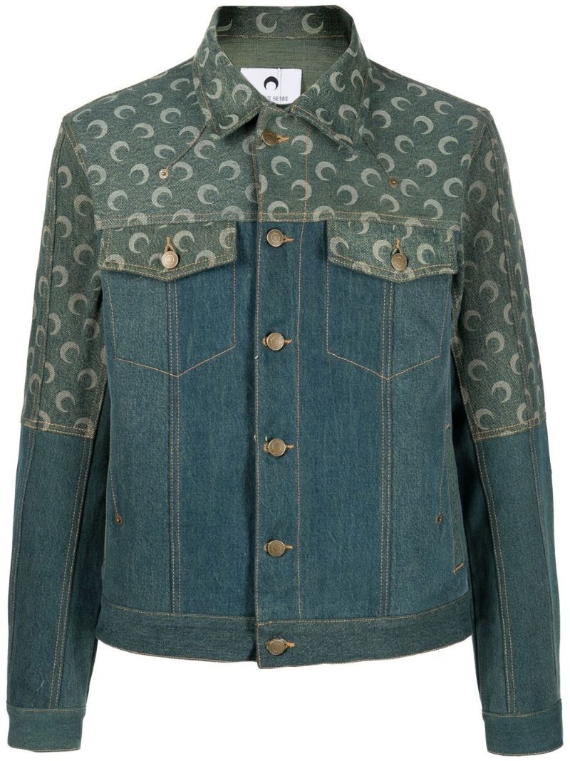 Blue Crescent Moon Denim Jacket