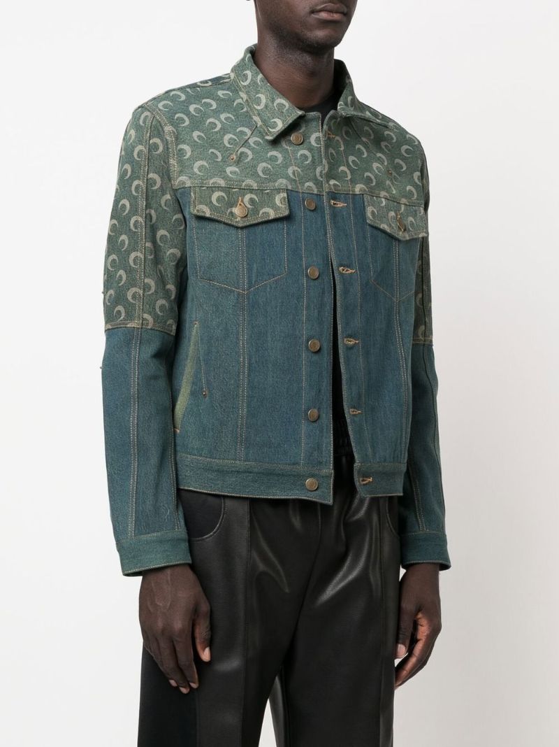 Blue Crescent Moon Denim Jacket