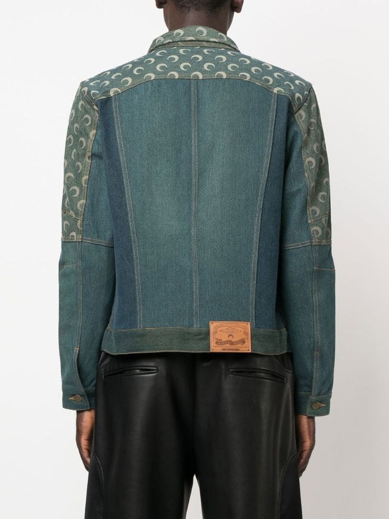 Blue Crescent Moon Denim Jacket