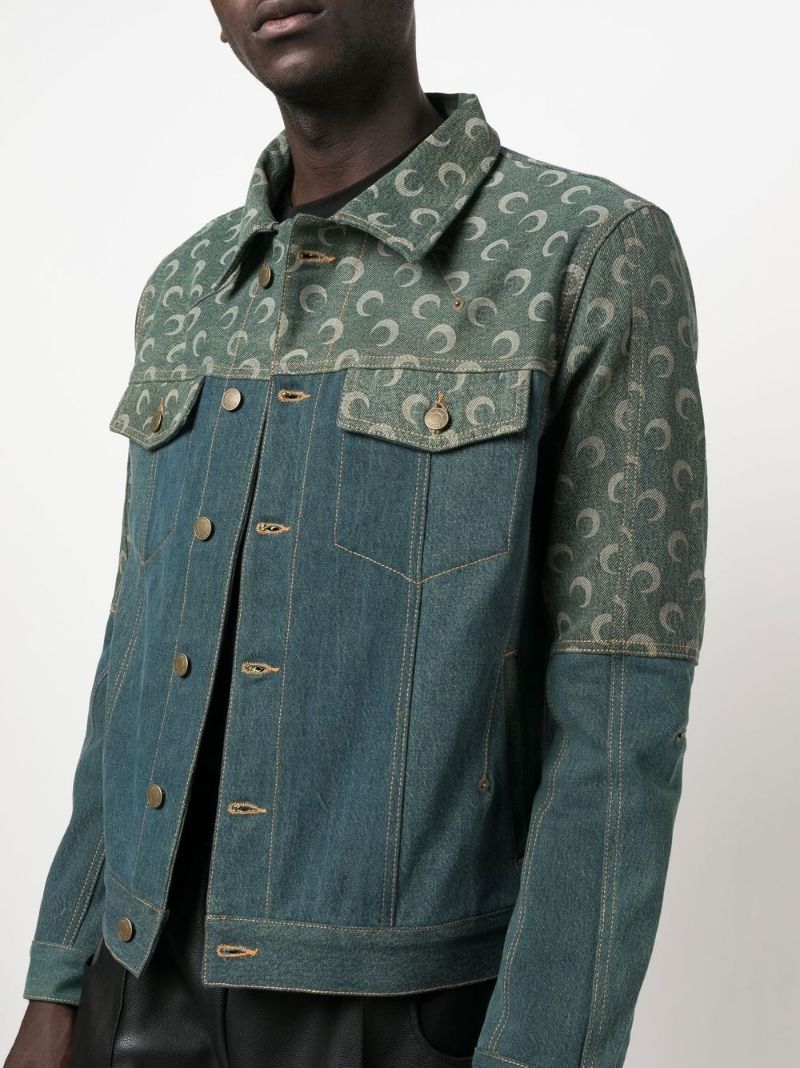 Blue Crescent Moon Denim Jacket