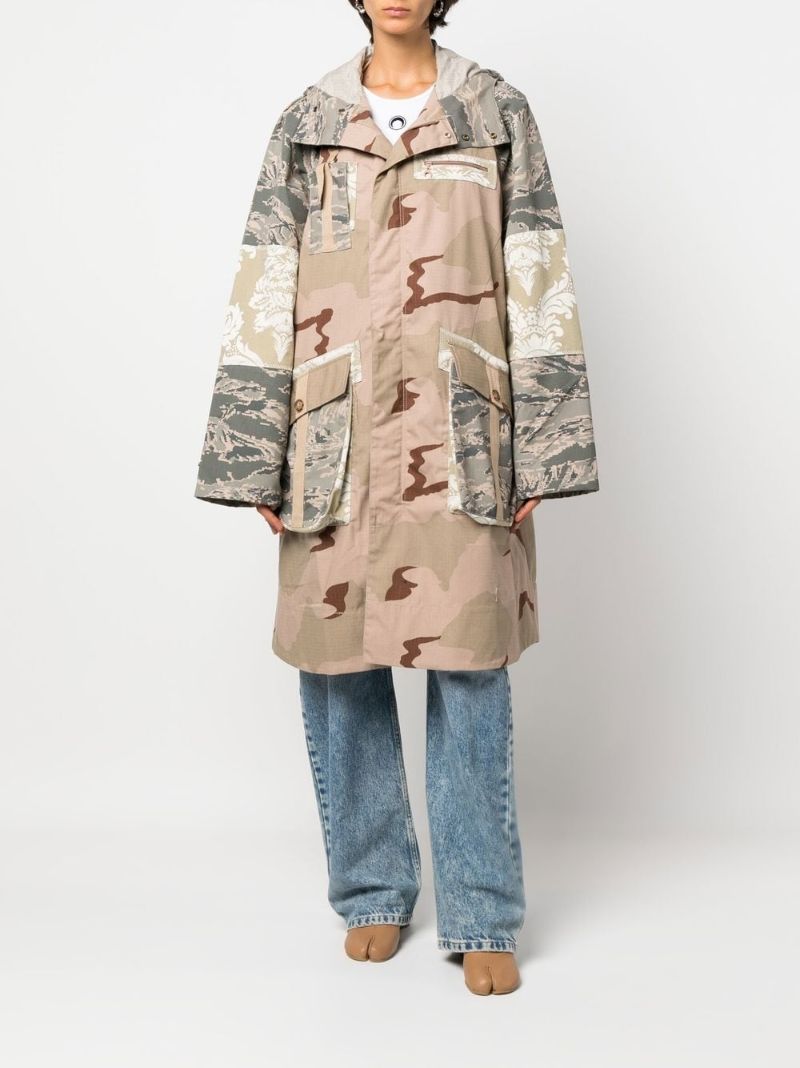 Neutral Desert Damask Camouflage Windbreaker Coat
