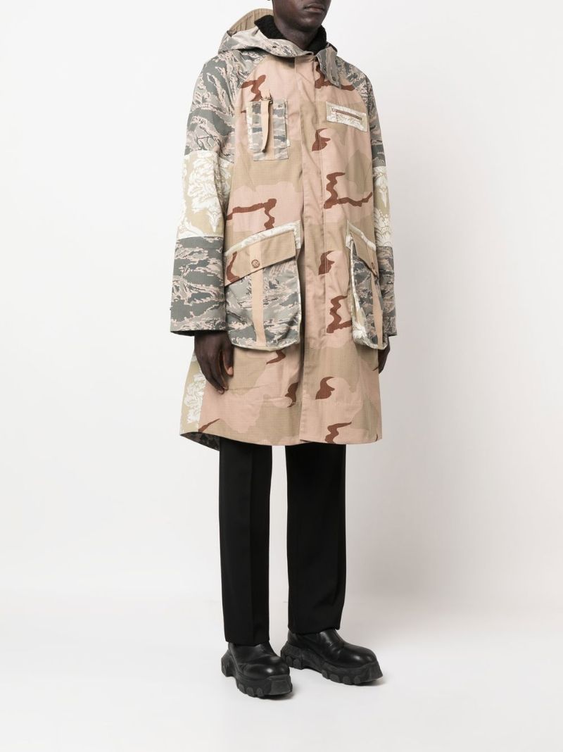 Neutral Desert Damask Camouflage Windbreaker Coat