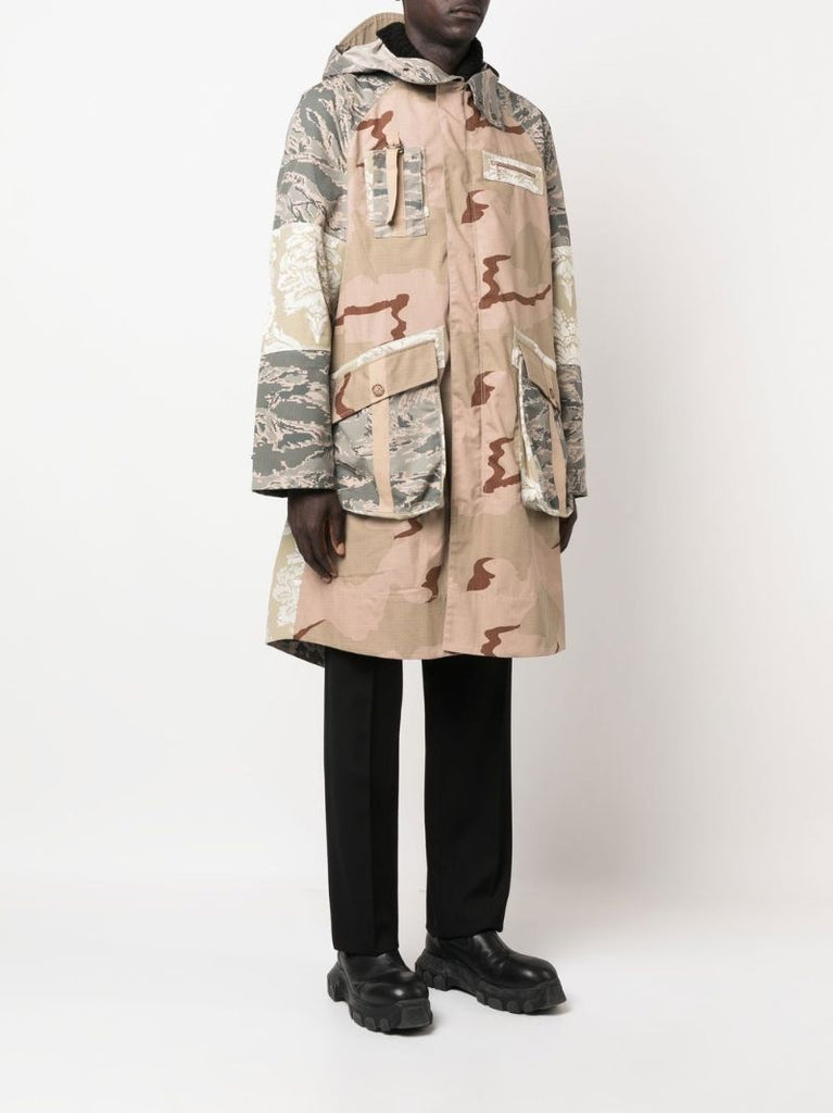 Neutral Desert Damask Camouflage Windbreaker Coat