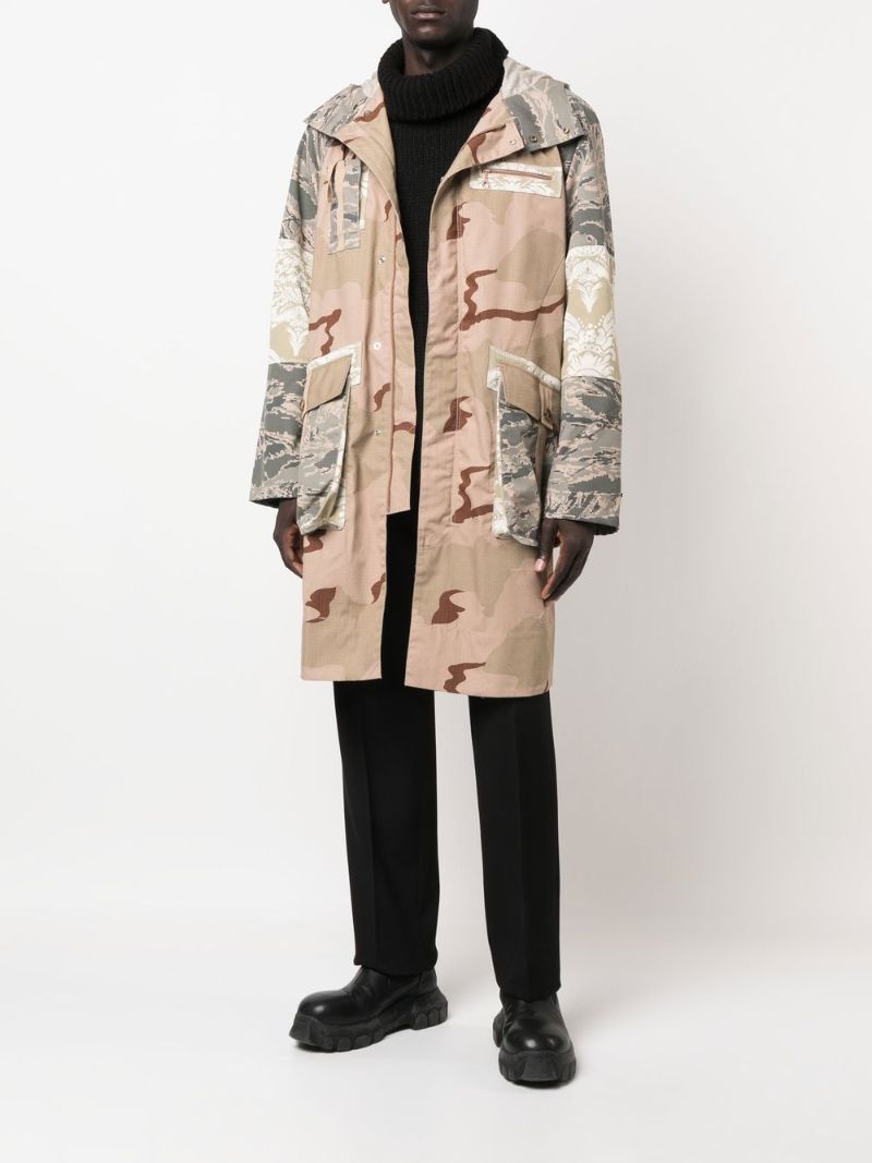 Neutral Desert Damask Camouflage Windbreaker Coat
