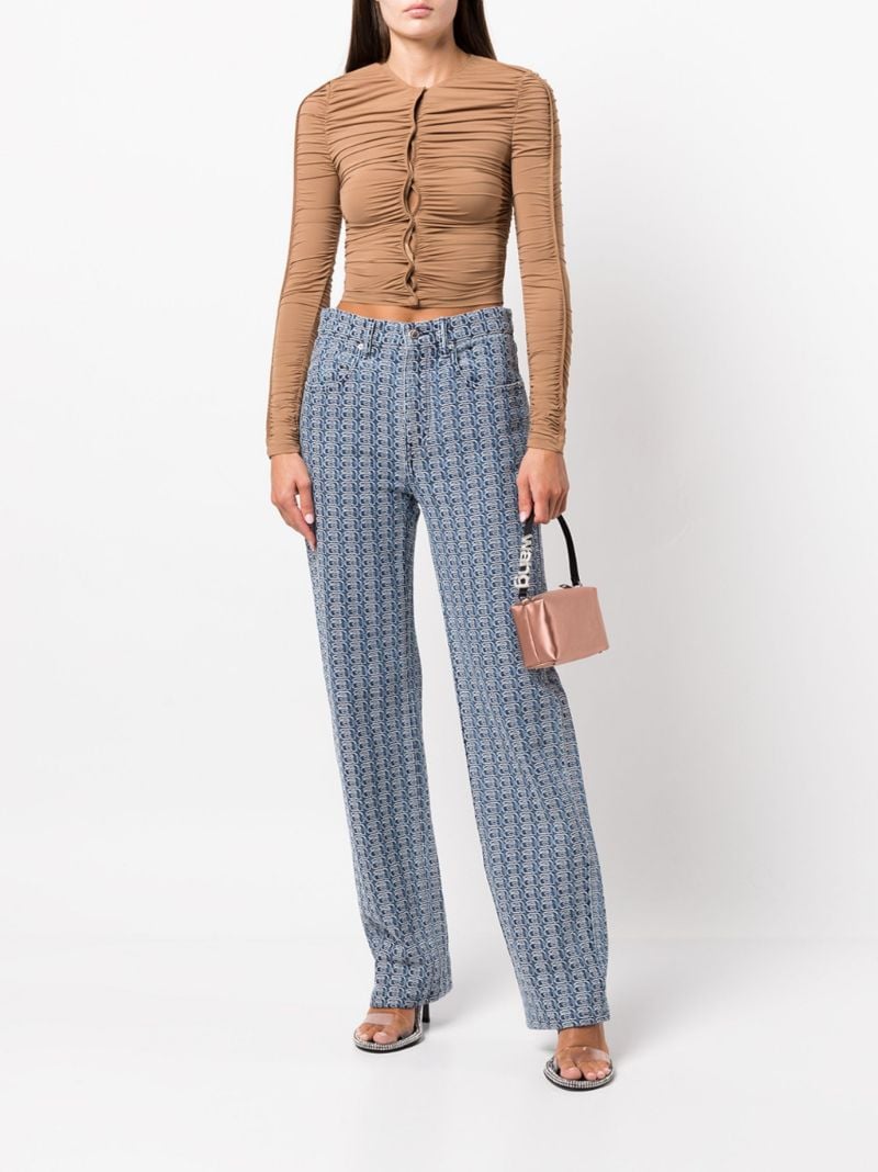 Brown Ruched Cardigan