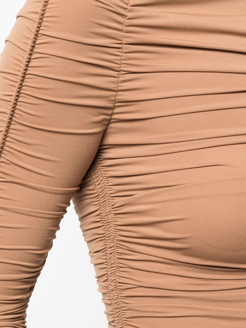Brown Ruched Cardigan