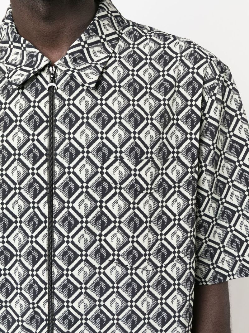 Black Zephyr Diamond Print Moon Shirt