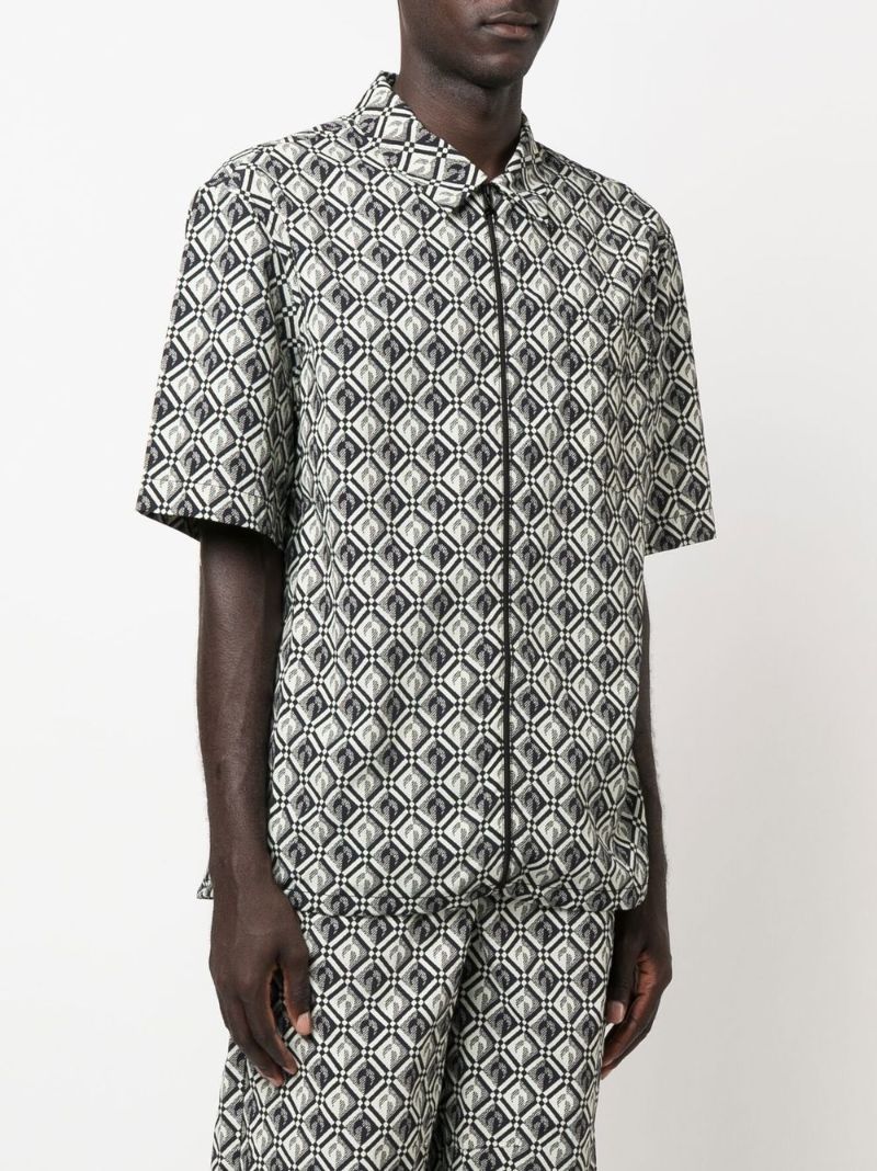 Black Zephyr Diamond Print Moon Shirt