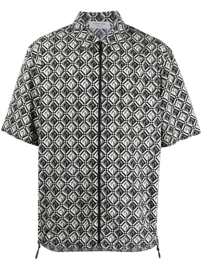 Black Zephyr Diamond Print Moon Shirt