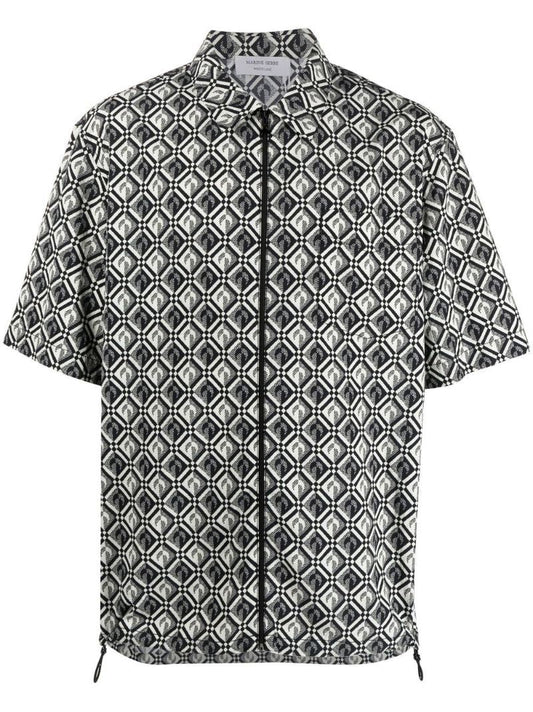 Black Zephyr Diamond Print Moon Shirt
