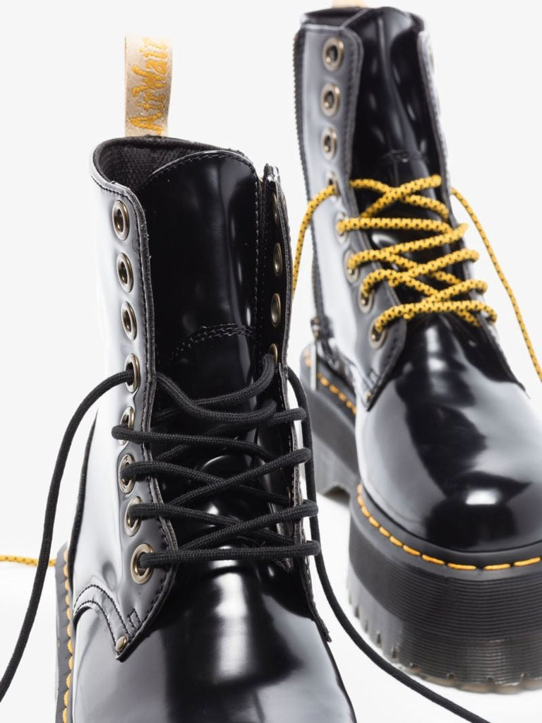 Black Jadon Max Platform Vegan Leather Boots