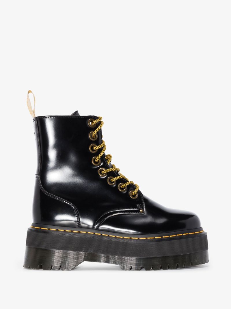 Black Jadon Max Platform Vegan Leather Boots