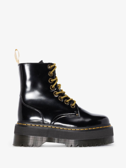 Black Jadon Max Platform Vegan Leather Boots