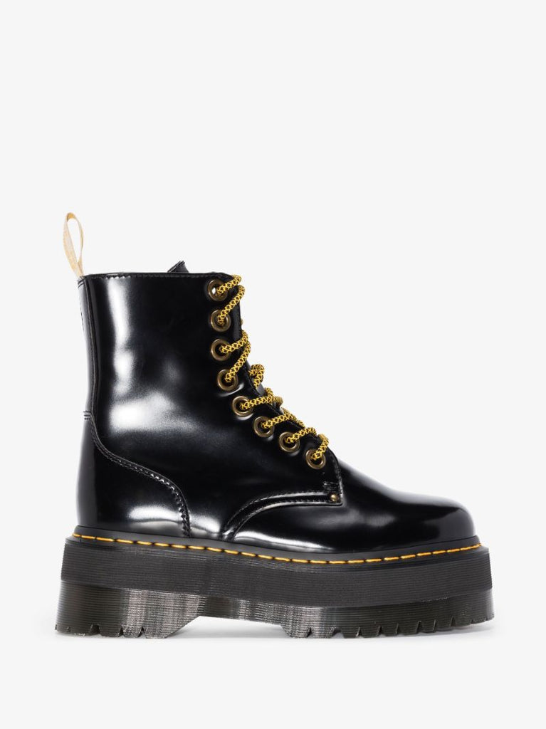 Black Jadon Max Platform Vegan Leather Boots