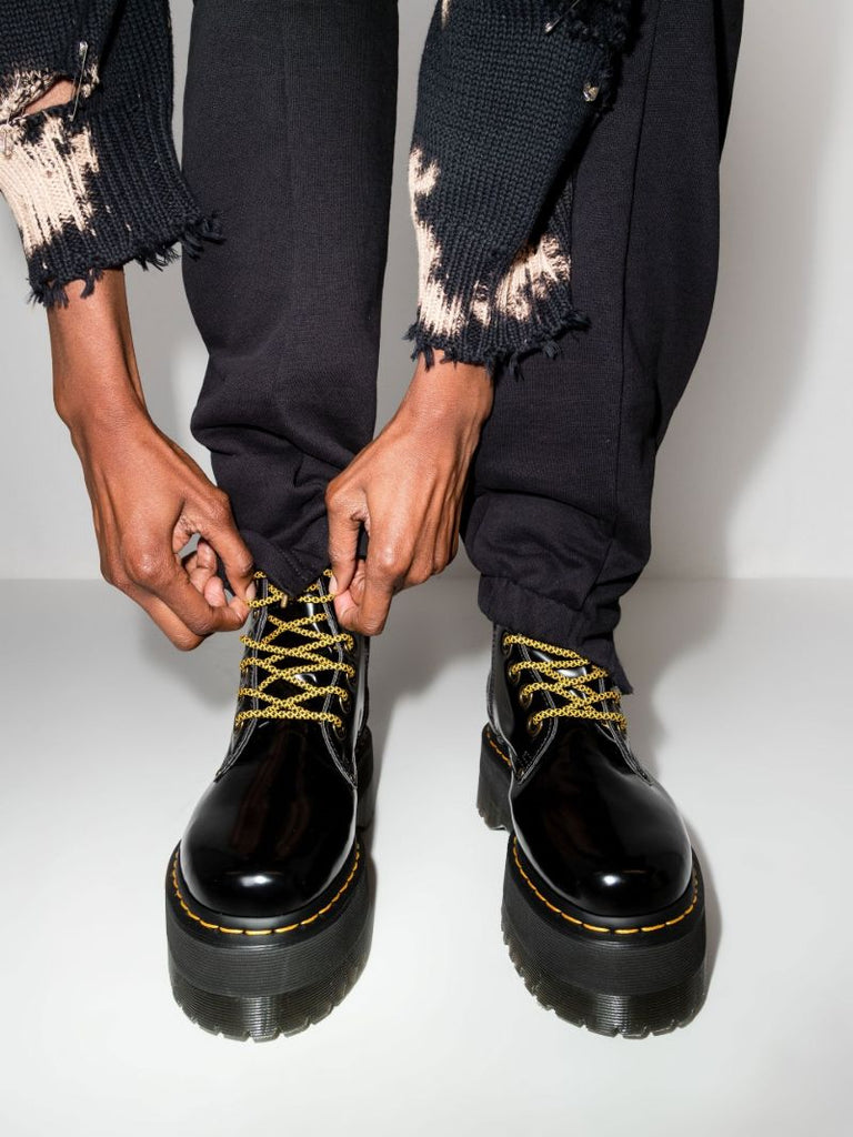 Black Jadon Max Platform Vegan Leather Boots