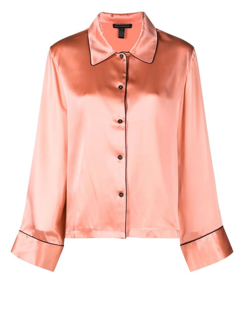 Orange Silk Pyjama Shirt