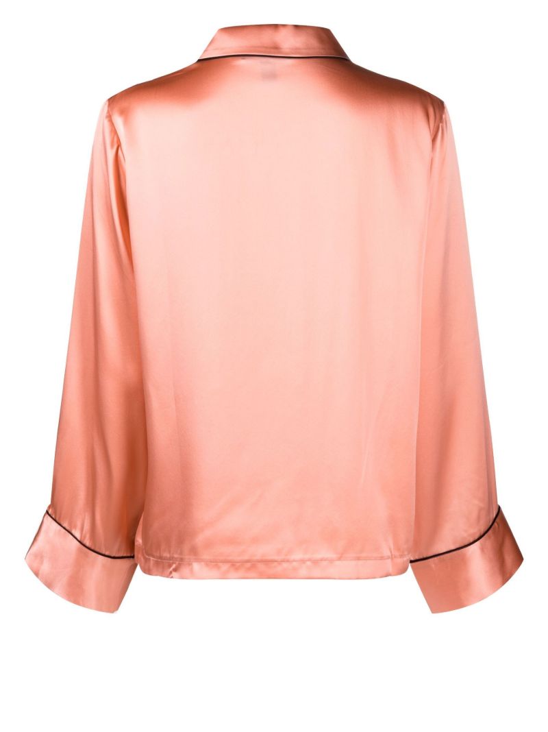 Orange Silk Pyjama Shirt