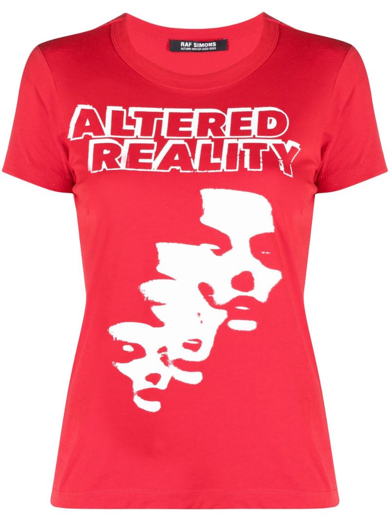Red Altered Reality Cotton T-shirt