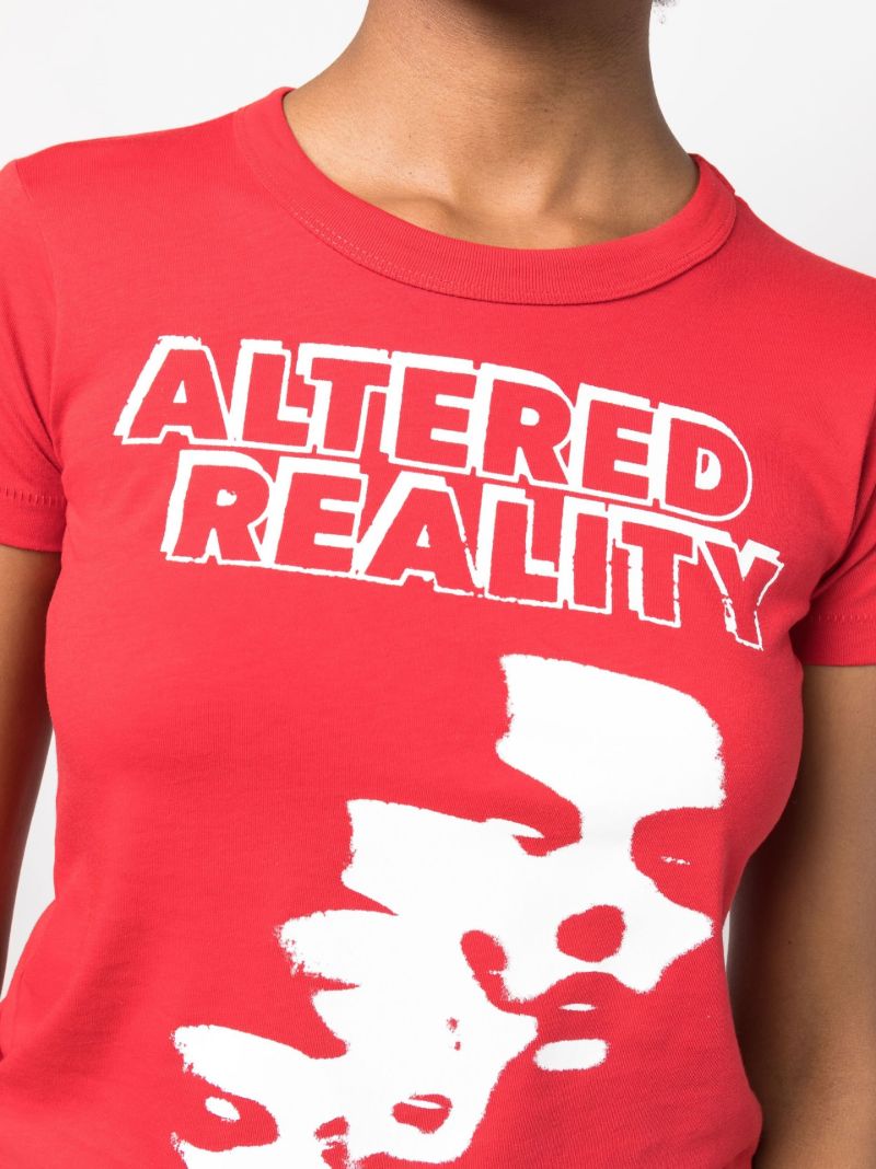 Red Altered Reality Cotton T-shirt