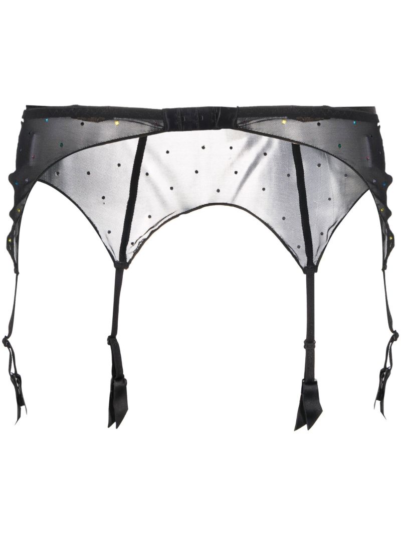 Black Gem Mesh Suspenders