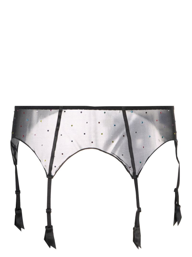 Black Gem Mesh Suspenders