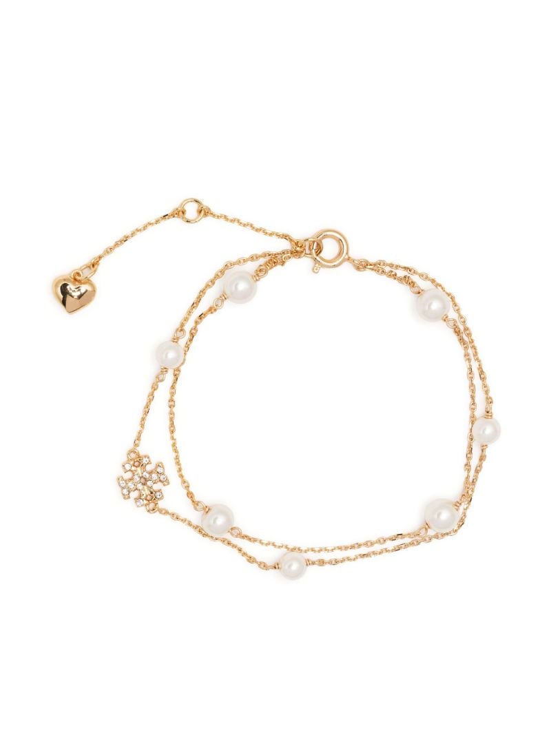 Gold Plated Kira Double-strand Pearl Bracelet